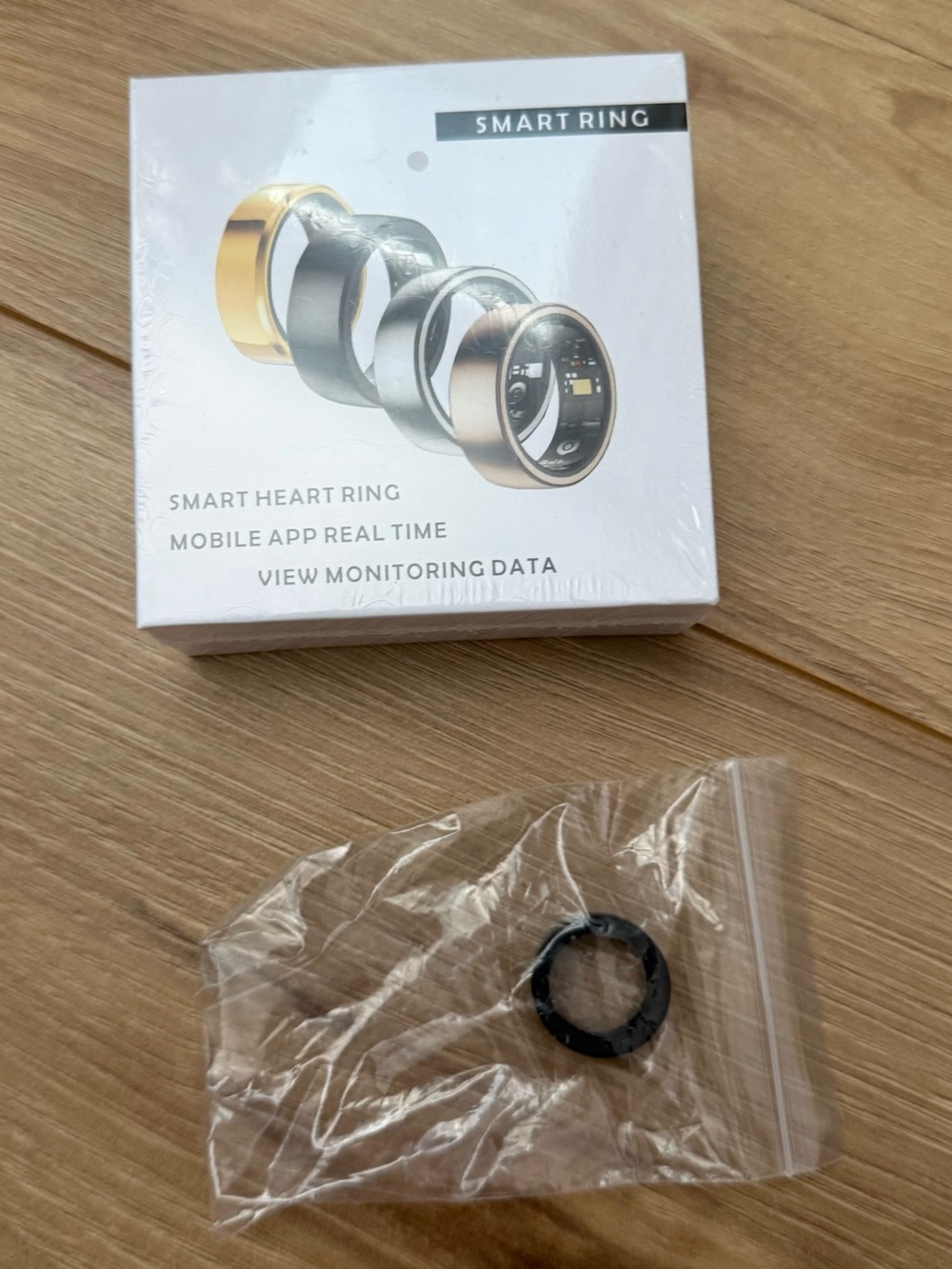 Smart Heart Ring Wearable Charger - Black
